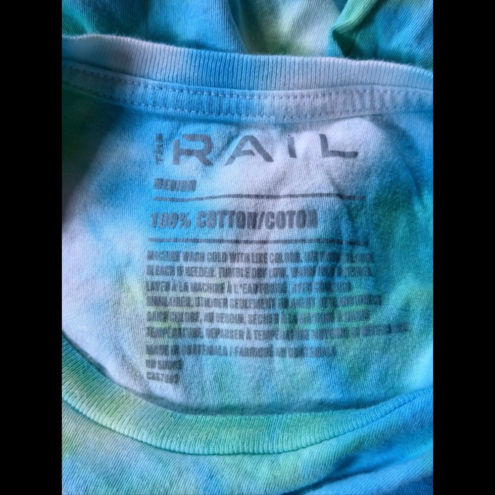 The Rail Tie Dye T Shirt Medium Mens Multicolor Short Sleeve Tee - Picture 6 of 6